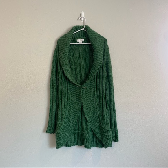 Soft surroundings open front long lined cardigan sweater size Medium - Picture 1 of 7